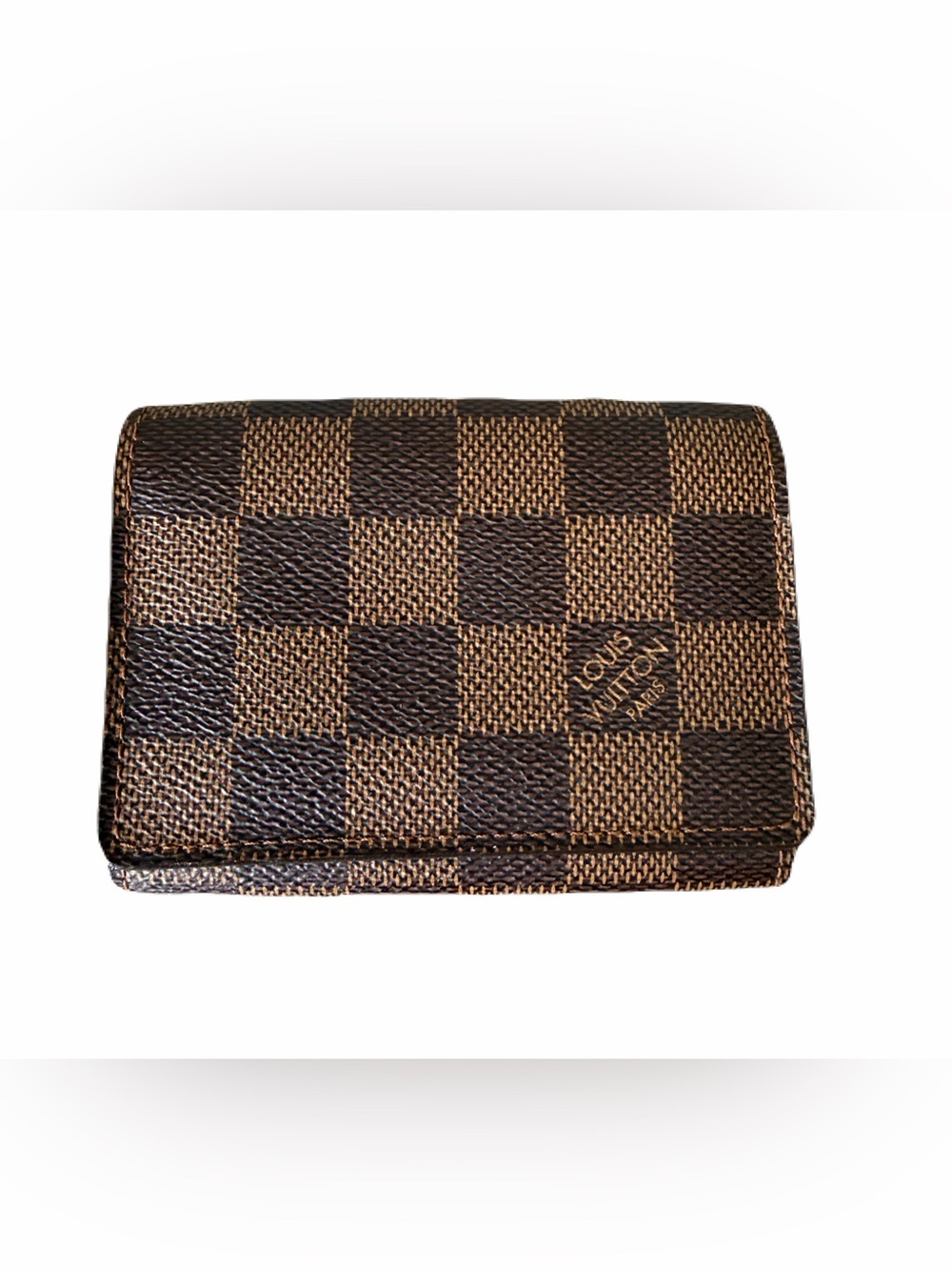 Louis Vuitton Brown Damier Ebene Credit Card Wallet